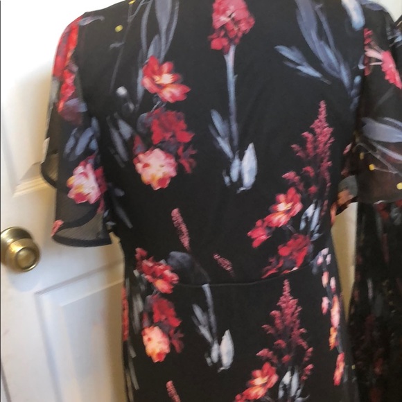 A New Day Floral Black Dress S - Picture 5 of 6